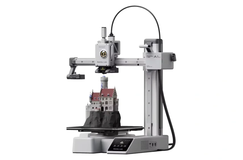 Bambu Lab A1: A Impressora 3D Que Está Revolucionando o Mercado 2 impressora 3d bambulab a1 imprimindo um castelo colorido